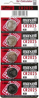 Maxell CR2025 Μπαταρίες Λιθίου 3V 5τμχ