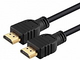 POWERTECH CAB-H068  HDMI M/M, Gold Plug, Black, 2m