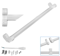 ADELEQ 3-802060 ΦΩΤΙΣΤΙΚΟ ΓΙΑ ΛΑΜΠΑ LED T8 2X60CM TΡΟΦΟΔ.ΕΝΟΣ ΑΚΡΟΥ