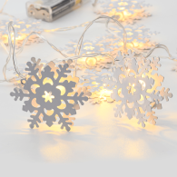 METAL STRING LIGHTS ΧΙΟΝΟΝΥΦΑΔΑ 10 LED ΛΑΜΠΑΚΙΑ ΣΕ ΣΕΙΡΑ ΜΠΑΤΑΡΙΕΣ(2xΑΑ) ΘΕΡΜΟ ΛΕΥΚΟ IP20 135+30cm ΔΙΑΦΑΝ