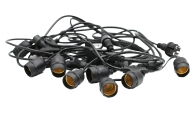 ADELEQ 15-2075100 ΓΙΡΛΑΝΤΑ ΕΠΕΚΤΕΙΝΟΜΕΝΗ 10 ΝΤΟΥΙ Ε27 10μ 2x0,75mm² IP44 ΜΑΥΡΗ