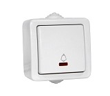 ADELEQ 13-23501213 ΜΠΟΥΤΟΝ ΚΟΥΔΟΥΝΙΟΥ ΕΞΩΤΕΡ.ΣΤΕΓΑΝΟ IP54 10A ΚΩΔ.ΛΕΥΚΟ