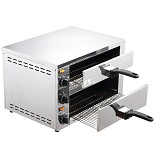 Ηλεκτρικός Φούρνος Πίτσας, Διπλός, έως Φ30cm, 2260W, 60-300°C., KARAMCO FP-03A