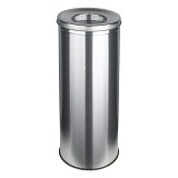 ASC-20.30.018 Σταχτοδοχείο Ανοξείδωτο #430, φ25x60 cm, ύψος Κατάλληλο για Εξωτερικούς Χώρους