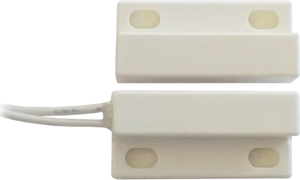 Aleph DC1561 Λευκη Φλατζωτή μικρή μαγνητική επαφή Ενσύρματη Αυτοκόλλητη και βιδωτή