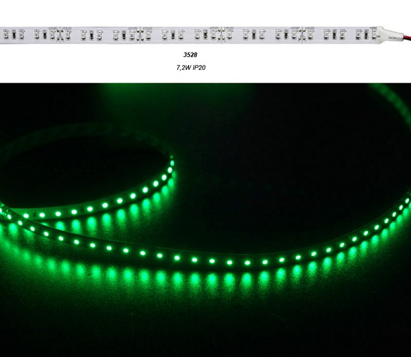 ADELEQ 30-342411005 ΤΑΙΝ.LED ΛΕΥΚΗ ΑΥΤ.1m 24VDC 7.2W/m90LED/m 3528 ΠΡΑΣΙΝΟ IP20