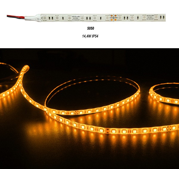 ADELEQ 30-34241903 ΤΑΙΝ.LED ΛΕΥΚΗ ΑΥΤ.1m24VDC 14.4W/m60LED5050 ΚΙΤΡ-ΠΟΡΤ.IP54