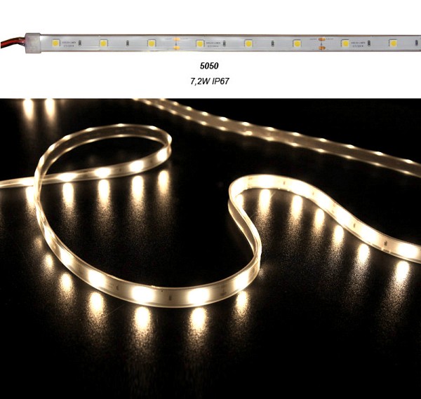 ADELEQ 30-34122200 ΤΑΙΝ.LED ΛΕΥΚΗ 1m 12VDC 7.2W/m 30LED/m 5050 ΘΕΡΜΟ IP67