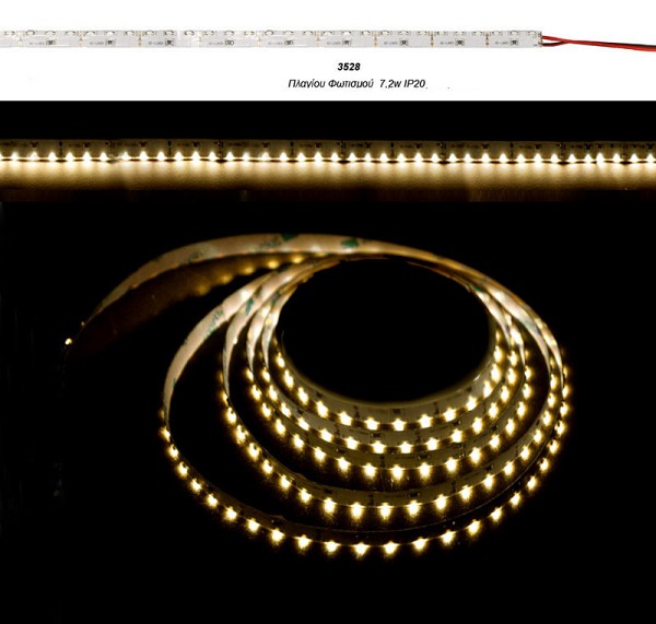 ADELEQ 30-348000 ΤΑΙΝ.LED ΠΛΑΓ.ΦΩΤΙΣΜ.ΛΕΥΚΗ 1m12VDC 7.2W/m90L/m ΘΕΡΜΟ IP20