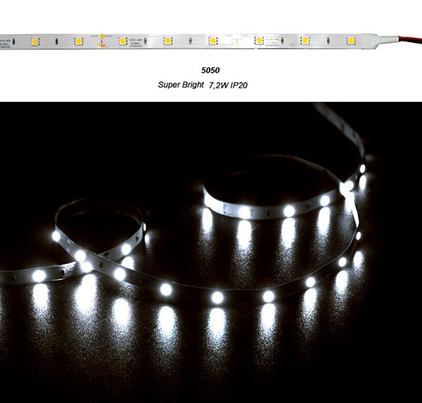 ADELEQ 30-36123010 .LED .SUPER BRIGHT 5m 12V 7.2W/m 30LED/m  IP20