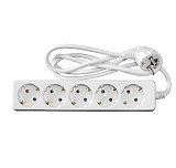 ADELEQ 15-311550 ΠΟΛΥΠΡΙΖΟ ΜΕ ΚΑΛΩΔΙΟ 3x1mm² 1.5μ 5 ΣΟΥΚΟ ΛΕΥΚΟ
