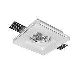 ADELEQ 21-11007 ΣΠΟΤ ΓΥΨΙΝΟ ΨΕΥΔ/ΦΗΣ ΜΟΝΟ ΤΕΤΡΑΓΩΝΟ GU10 ΡΗΧΟ D:100 h:25mm