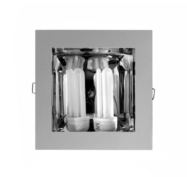 ADELEQ 3-7702768 ΦΩΤ.ΨΕΥΔ.ΑΛΟΥΜ.ΤΕΤΡΑΓΩΝ.2 ΝΤΟΥΙ Ε27 2x20W ΑΣΗΜ(WL2020)SG